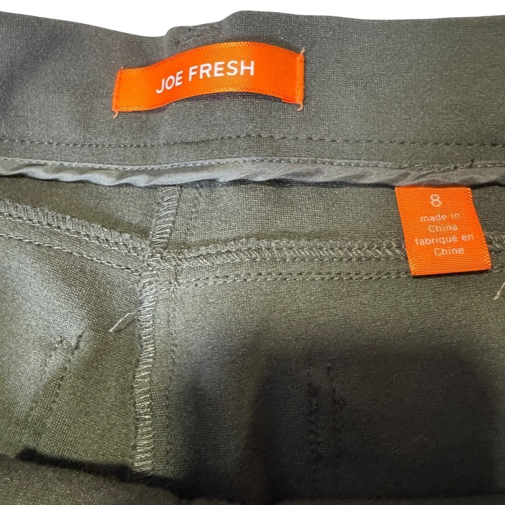Joe Fresh Dark Olive Ponte Knit Equestrian Skinny Pants Size 8 Leggings Stretch - Picture 5 of 8